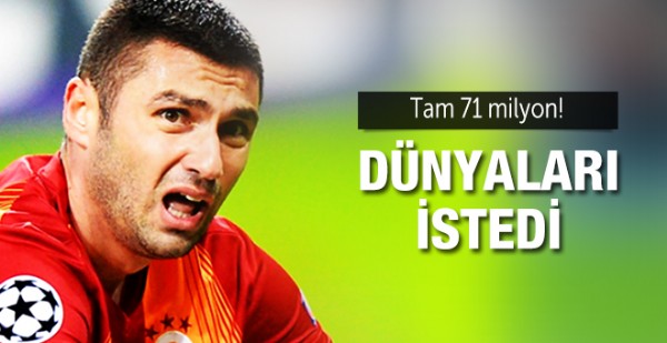 Burak Yılmaz Çinliler'den servet istedi Burak Yılmaz Çinliler'den servet istedi