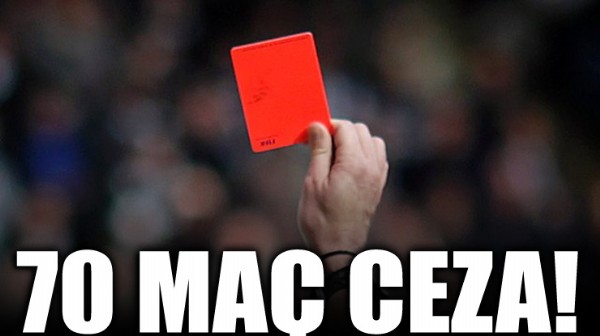 Türk futbolcuya 70 maç ceza Türk futbolcuya 70 maç ceza