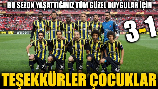 Teşekkürler Fenerbahçe Teşekkürler Fenerbahçe