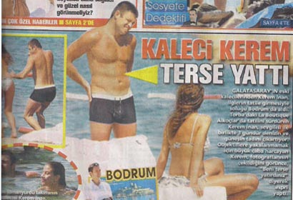 Kaleci Kerem Terse yatt.