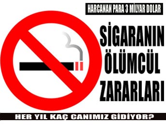 Sigara'nın korkunç bilançosu Sigara'nın korkunç bilançosu
