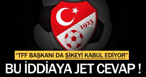 TFF'den Hacosmanolu'na cevap