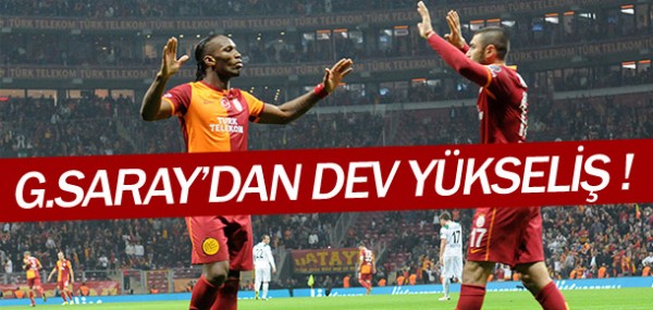 Galatasaray 9 basamak yükseldi Galatasaray 9 basamak yükseldi
