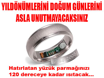 Yıldönümünü acıyla hatırlatan yüzük Yıldönümünü acıyla hatırlatan yüzük